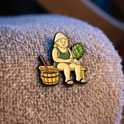 Sauna Woman Pin